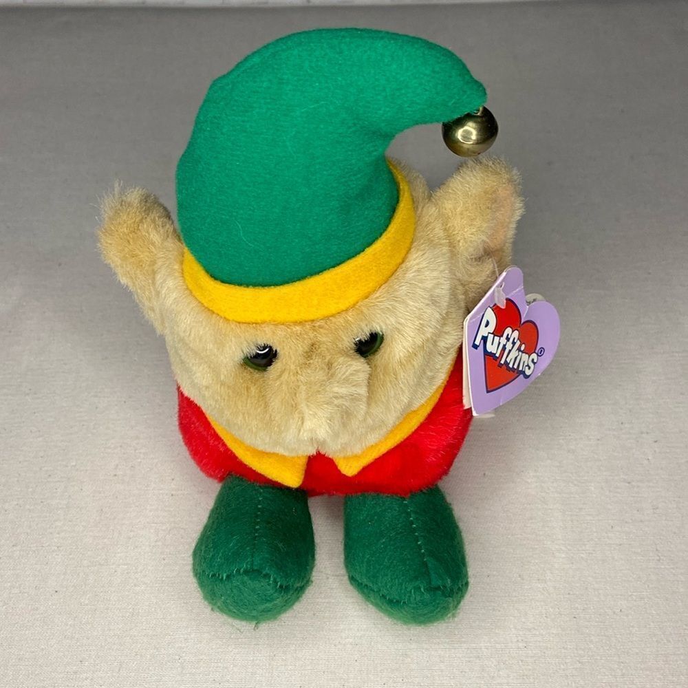 Vintage Copyright 1993 MJC Swibco Puffkins Elvin The Elf Limited Edition Plush